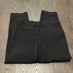 Briggs Black Pull On Ankle Pants Size 12